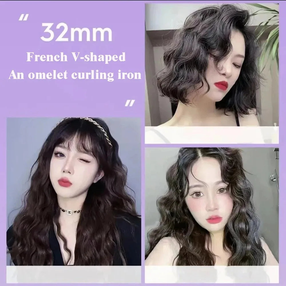 Hair Curler Curling Tool Egg Roll Lasting Styling Fast Heating Deep Wave Electric Curling Iron 4 Temperature Adjustable